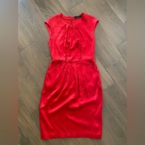 Carolina Herrera Satin Cocktail Dress sz 8 with Pockets